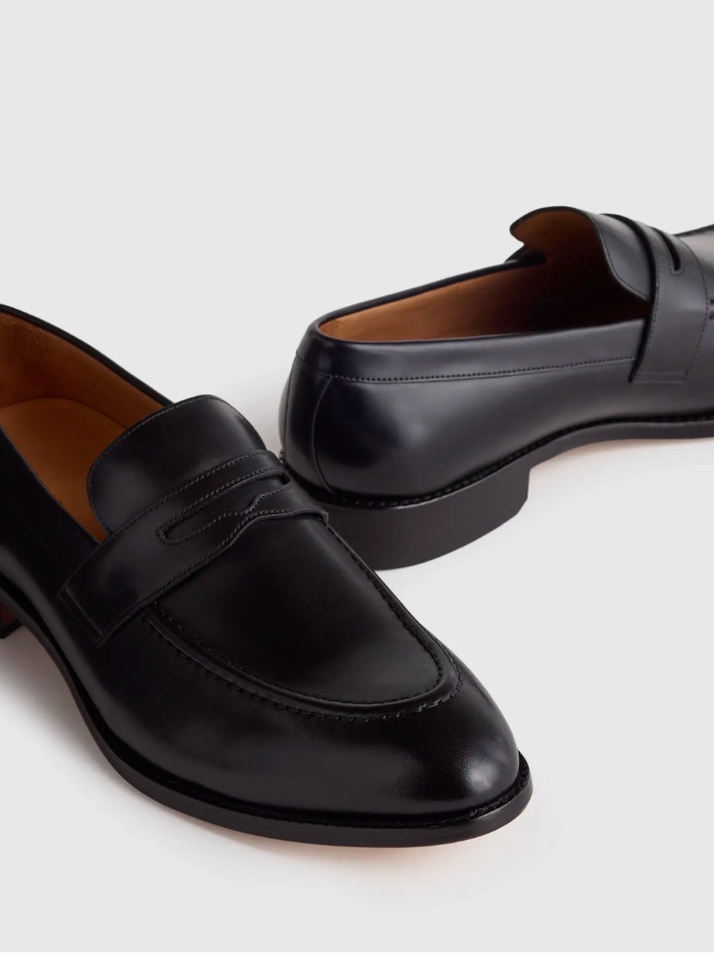Quince Men’s Calfskin Leather Penny Loafer in Black Size 11.5 - Picture 5 of 7